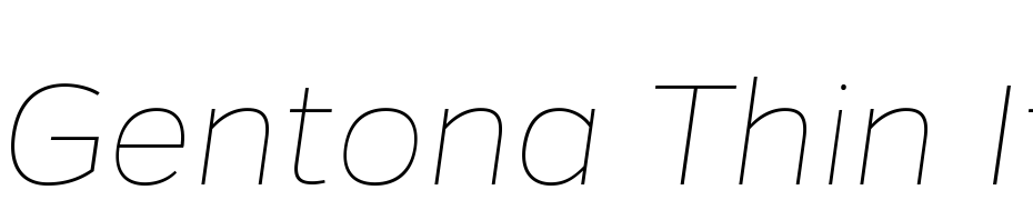 Gentona Thin Italic cкачати шрифт безкоштовно